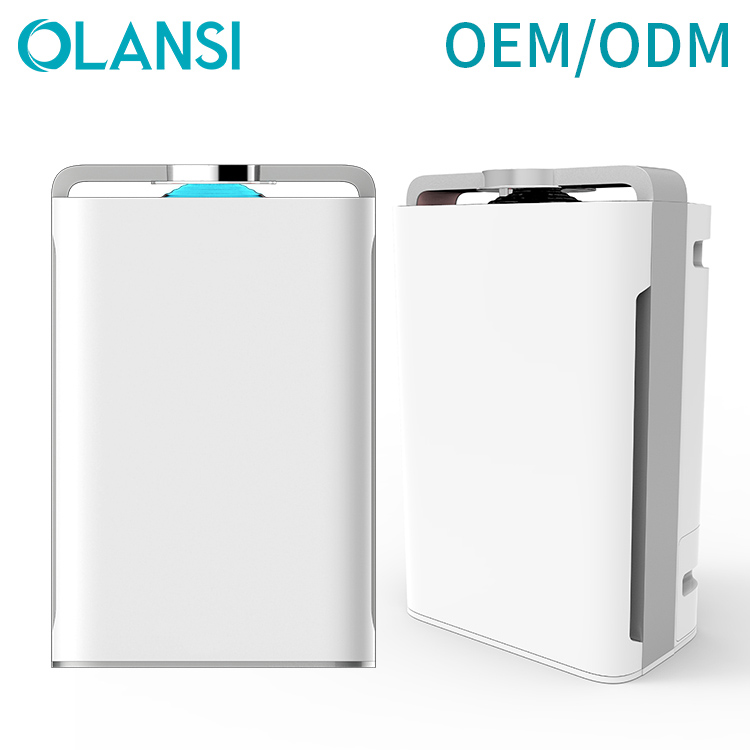 OLANSI K08A التحكم في واي فاي كاد 488 لتنقية الهواء مع المرطب منخفضة الضوضاء توفير الطاقة الاستشعار الغبار تنقية الهواء مع PM2.5