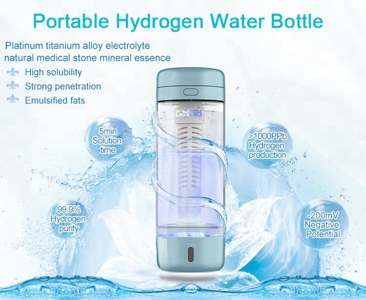 المضادة للشيخوخة هيدروجين زجاجة مياه غنية المحمولة المياه الهيدروجينية النشطة